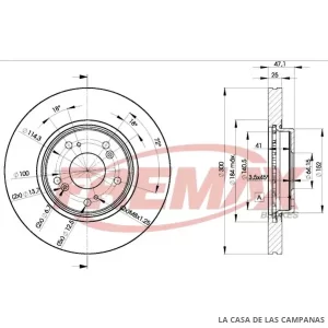 BD5251 DISCO DE FRENO DELANTERO