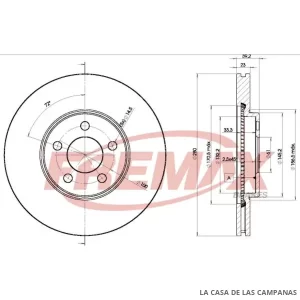 BD5300 DISCO DE FRENO DELANTERO