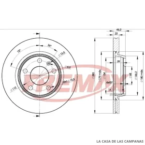 BD5301 DISCO DE FRENO DELANTERO