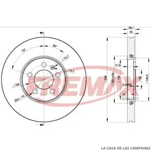 BD5302 DISCO DE FRENO DELANTERO