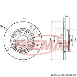 BD5309 DISCO DE FRENO TRASERO