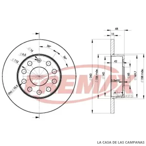 BD5310 DISCO DE FRENO TRASERO