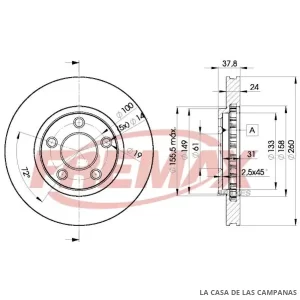 BD5329 DISCO DE FRENO DELANTERO