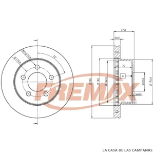 BD5396 DISCO DE FRENO DELANTERO