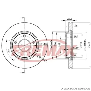 BD5399 DISCO DE FRENO DELANTERO