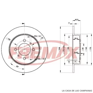 BD5401 DISCO DE FRENO TRASERO