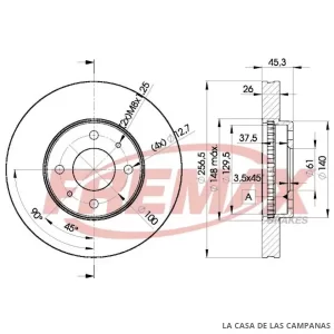 BD5402 DISCO DE FRENO DELANTERO