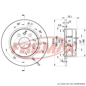 BD5500 DISCO DE FRENO TRASERO