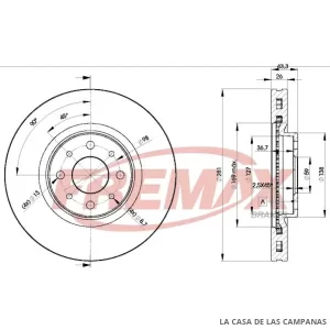 BD5546 DISCO DE FRENO DELANTERO