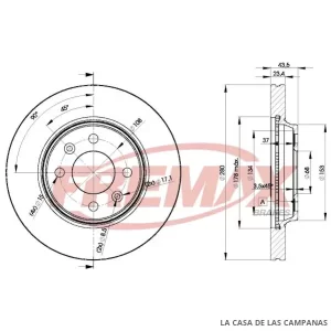 BD5550 DISCO DE FRENO DELANTERO