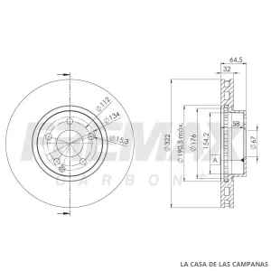 BD5558 DISCO DE FRENO DELANTERO