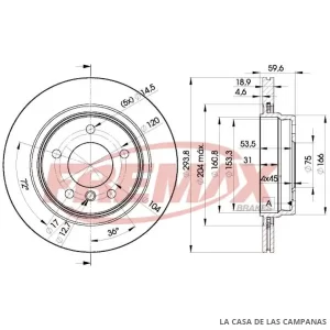 BD5563 DISCO DE FRENO TRASERO