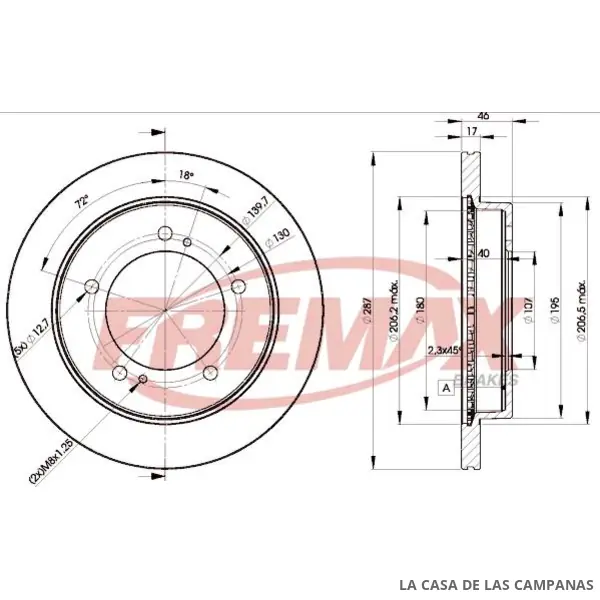 BD5600 DISCO DE FRENO DELANTERO