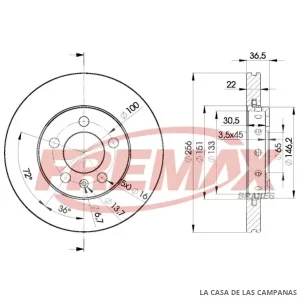 BD5602 DISCO DE FRENO DELANTERO