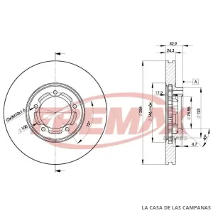 BD5610 DISCO DE FRENO DELANTERO
