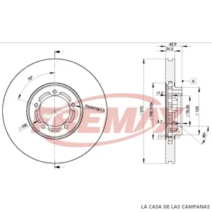 BD5611 DISCO DE FRENO DELANTERO