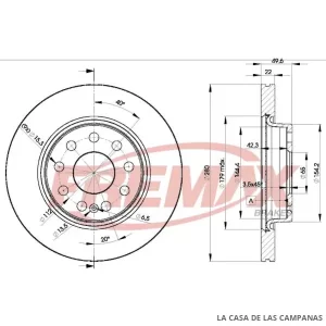 BD5614 DISCO DE FRENO DELANTERO