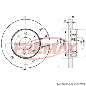 BD5800 DISCO DE FRENO DELANTERO