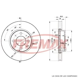 BD5902 DISCO DE FRENO DELANTERO