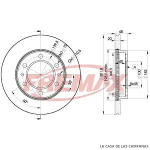 BD6004 DISCO DE FRENO DELANTERO