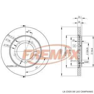 BD6010 DISCO DE FRENO DELANTERO