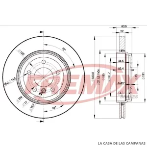 BD6073 DISCO DE FRENO TRASERO
