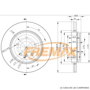 BD6074 DISCO DE FRENO DELANTERO