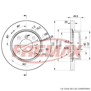 BD6101 DISCO DE FRENO DELANTERO