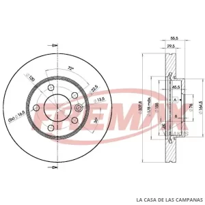 BD6153 DISCO DE FRENO DELANTERO