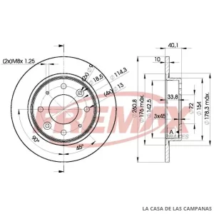 BD6251 DISCO DE FRENO TRASERO