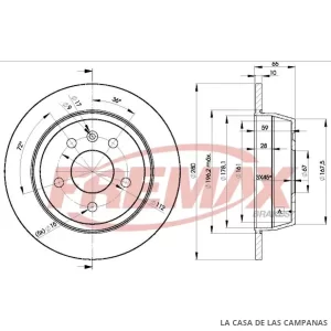 BD6381 DISCO DE FRENO TRASERO