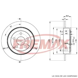 BD6433 DISCO DE FRENO TRASERO