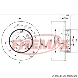 BD6460 DISCO DE FRENO DELANTERO