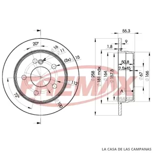 BD6470 DISCO DE FRENO TRASERO