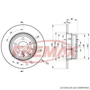 BD6491 DISCO DE FRENO TRASERO