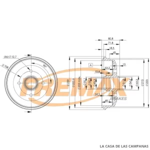 BD6630 CAMPANA DE FRENO TRASERO