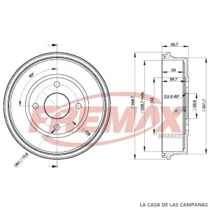 BD6631 CAMPANA DE FRENO TRASERO