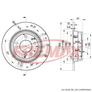 BD6668 DISCO DE FRENO TRASERO