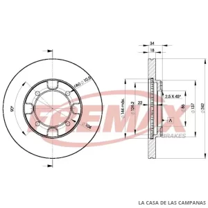 BD6677 DISCO DE FRENO DELANTERO