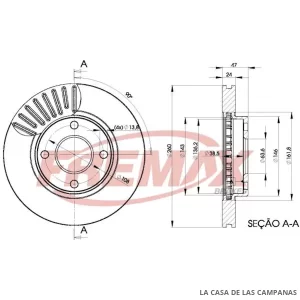 BD6784 DISCO DE FRENO DELANTERO