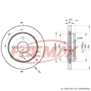 BD6786 DISCO DE FRENO TRASERO