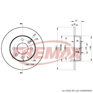 BD6947 DISCO DE FRENO DELANTERO