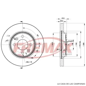 BD6962 DISCO DE FRENO DELANTERO