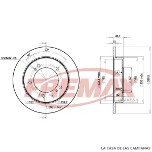 BD6970 DISCO DE FRENO DELANTERO