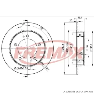 BD6971 DISCO DE FRENO DELANTERO