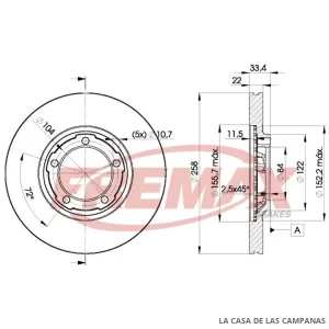 BD7030 DISCO DE FRENO DELANTERO