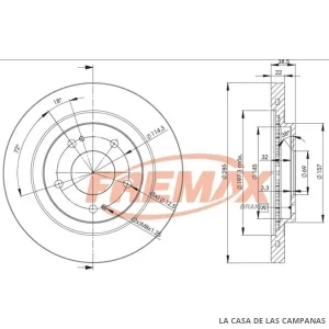 BD7039 DISCO DE FRENO DELANTERO
