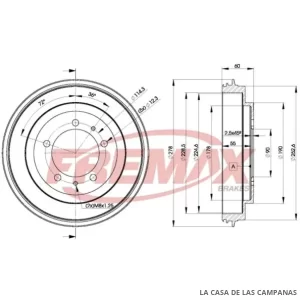 BD7040 CAMPANA DE FRENO TRASERO