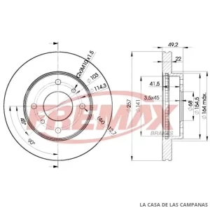 BD7101 DISCO DE FRENO DELANTERO