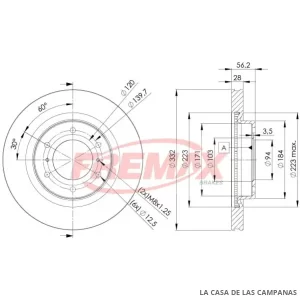 BD7113 DISCO DE FRENO DELANTERO